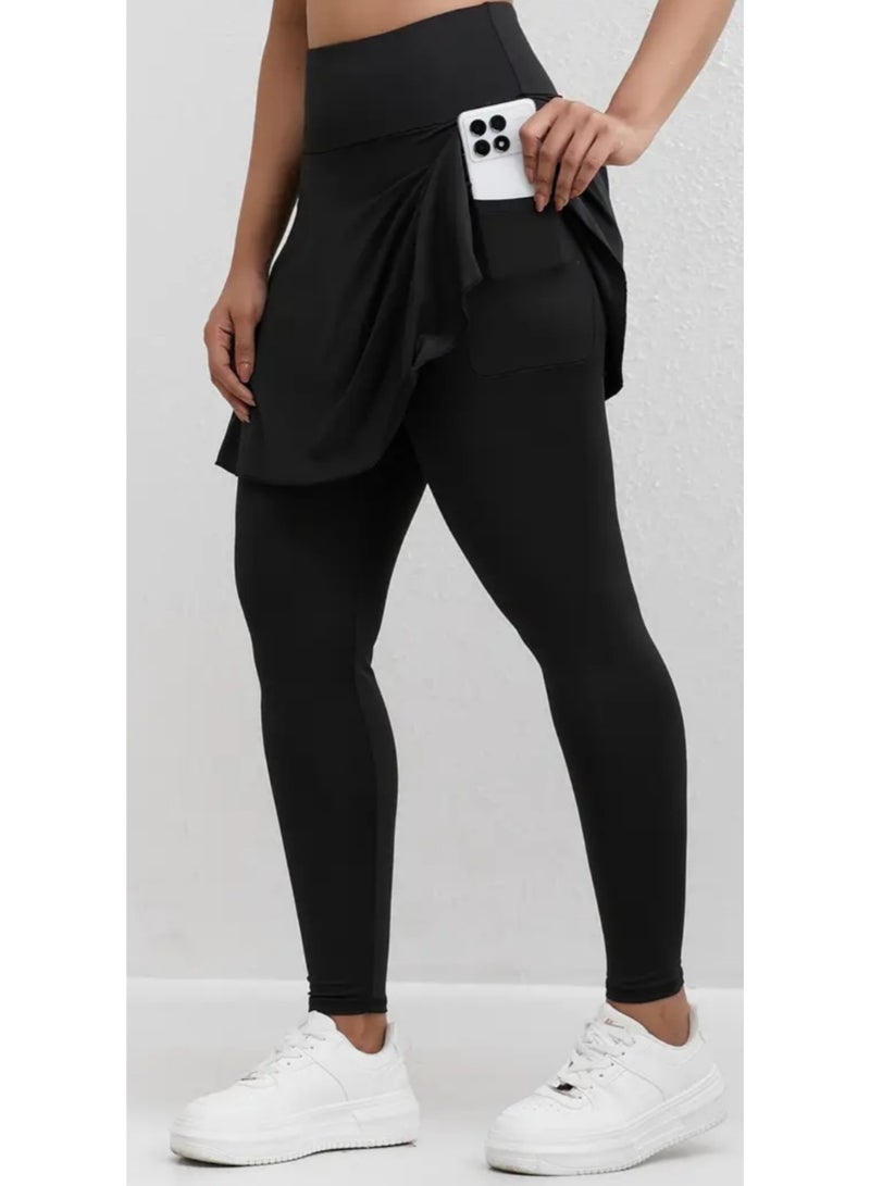 Black Large size Leggings for Women - Image 3